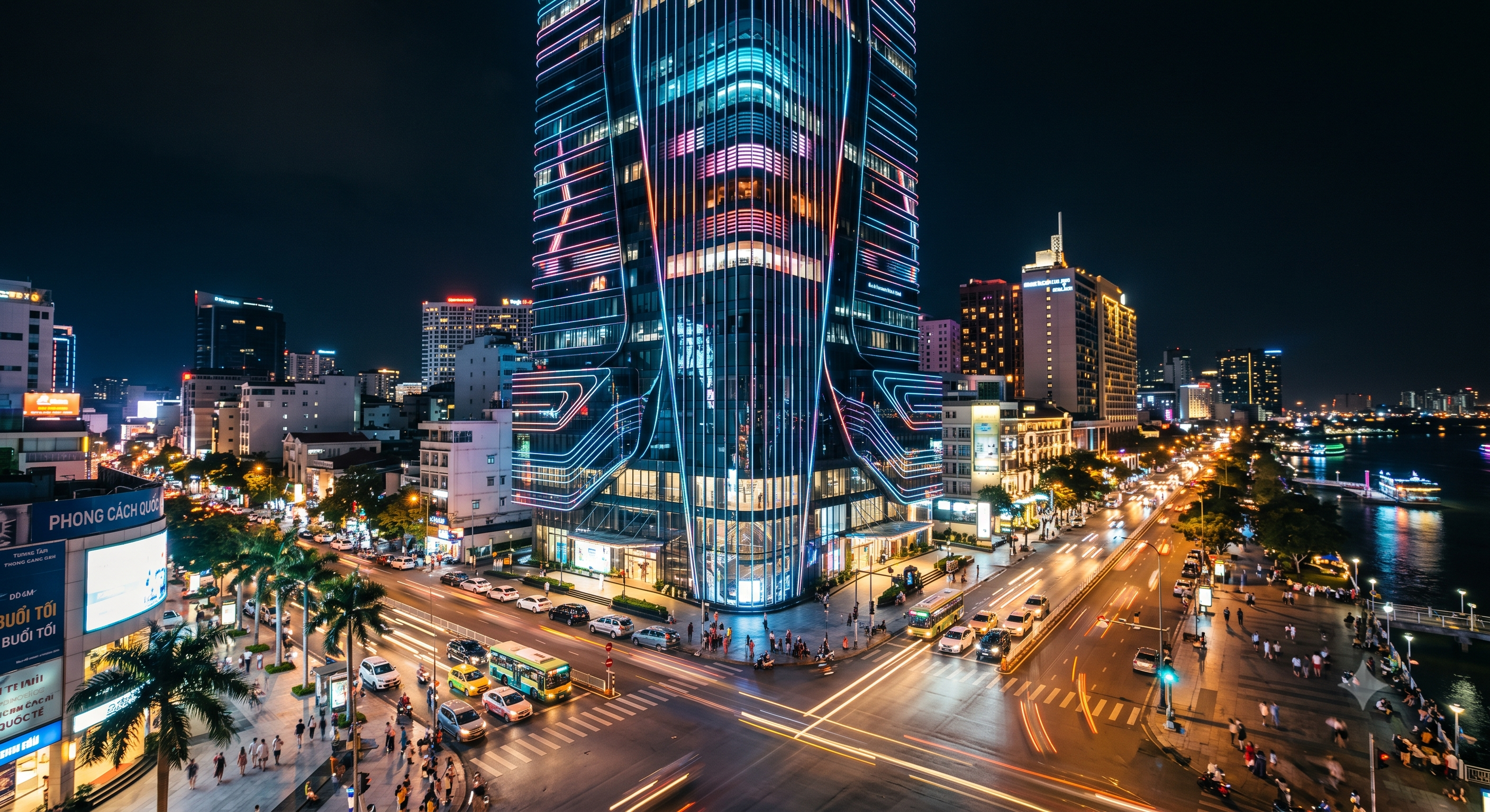 Hệ  Thống Chiếu Sáng Facade